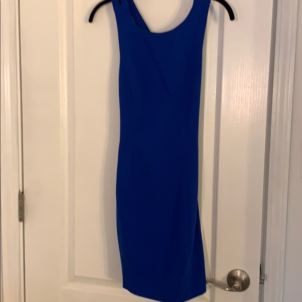 Forever 21 blue crossback body con dress